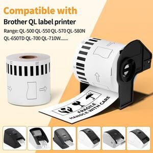 8-Pack Unistar - Brother QL Label Printer Continuous Label (2.4 in x 100 ft)